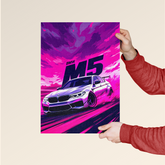 BMW M5 – Neon Drift Poster